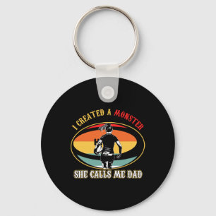 I Created A Monster She Call Me Dad Rug Fathers Da Keychain