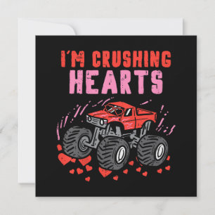 I Crush Hearts Monster Truck Toddler Boys Valentin