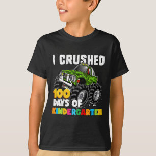 I Crushed 100 Days Of Kindergarten Fun Girls And B T-Shirt