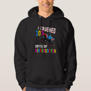 I Crushed 100 Days Of Kindergarten Monster Truck Hoodie