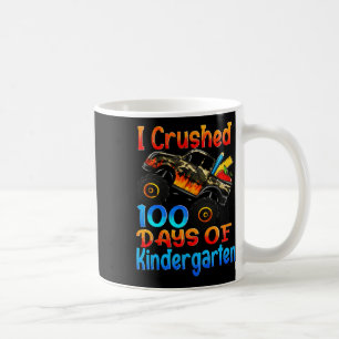 I Crushed 100 Days Of Kindergarten Monster Trucks  Coffee Mug