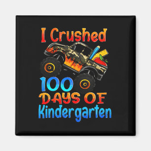 I Crushed 100 Days Of Kindergarten Monster Trucks  Magnet