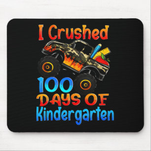 I Crushed 100 Days Of Kindergarten Monster Trucks  Mouse Pad