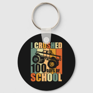 I Crushed 100 Days Of School 100th Day Of School V Keychain