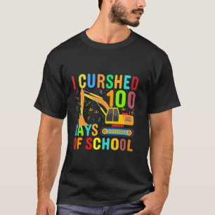 I Crushed 100 Days Of School Boys Kids Cute Excava T-Shirt