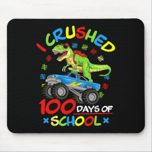 I Crushed 100 Days Of School Boys Monster Truck  Mouse Pad