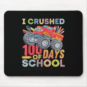 I Crushed 100 Days Of School For Boys Monster Truc Mouse Pad