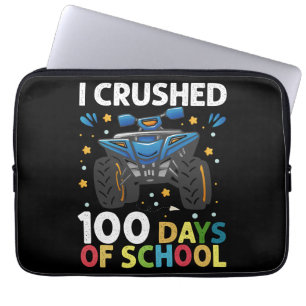 I Crushed 100 Days of School Monster Truck Boys Laptop Sleeve