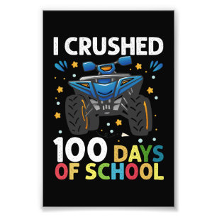 I Crushed 100 Days of School Monster Truck Boys Photo Print