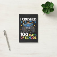 I Crushed 100 Days of School Monster Truck Boys