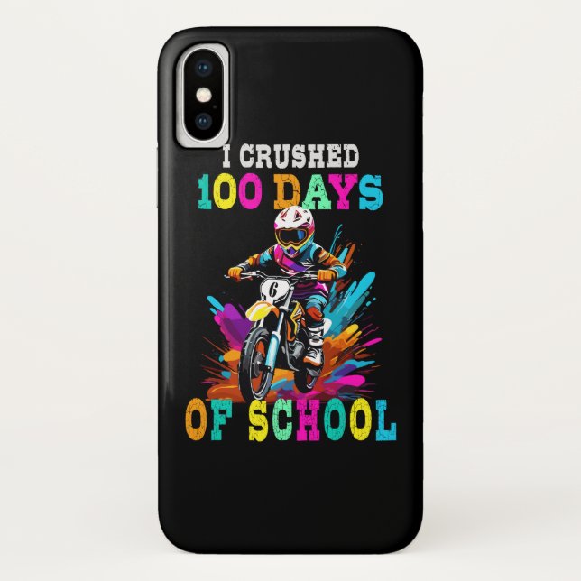 I crushed 100 days of school Motocross Case-Mate iPhone Case (Back)