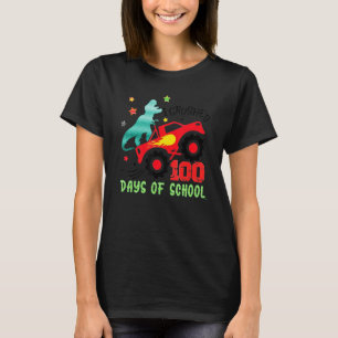 I Crushed 100 Days of School Truck Rex Dinosaur T-Shirt