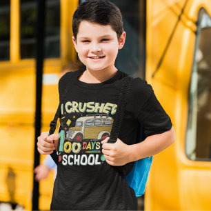 I Crushed 100 Days Of the School Funny Student T-Shirt