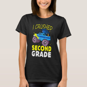 I Crushed 2nd Grade Monster Truck Graduation Boys T-Shirt