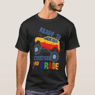 I Crushed 3rd Grade Monster Truck  Boys Back To Sc T-Shirt