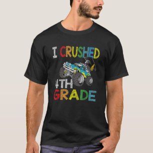 I Crushed 4th Grade Graduation Boys Monster Truck T-Shirt