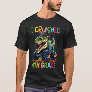 I Crushed 4th Grade Monster Truck Graduation  Boys T-Shirt
