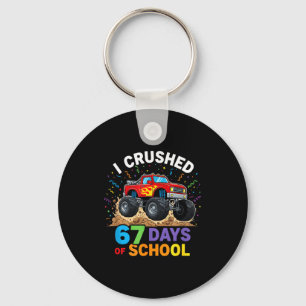 I Crushed 67 Days Of School 67 Meme 6 7 Monster Tr Keychain