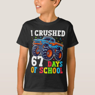 I Crushed 67 Days Of School 67th Day Of School Boy T-Shirt