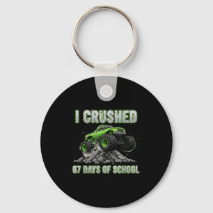 I Crushed 67 Days Of School 6 7 Meme Funny Six Sev Keychain
