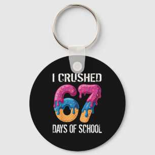 I Crushed 67 Days Of School Boys Ice Cream Drip Ae Keychain