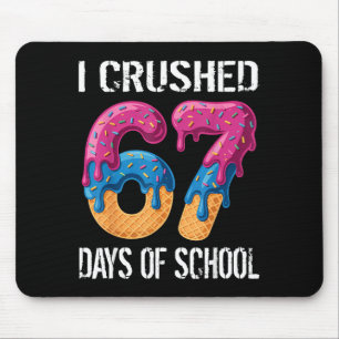 I Crushed 67 Days Of School Boys Ice Cream Drip Ae Mouse Pad