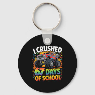 I Crushed 67 Days Of School Funny Meme Gen Z Stude Keychain