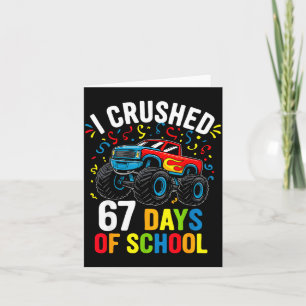 I Crushed 67 Days Of School Funny Six Seven Meme B Card