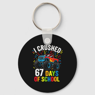 I Crushed 67 Days Of School Funny Six Seven Meme B Keychain