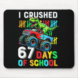 I Crushed 67 Days Of School Funny Six Seven Meme B Mouse Pad