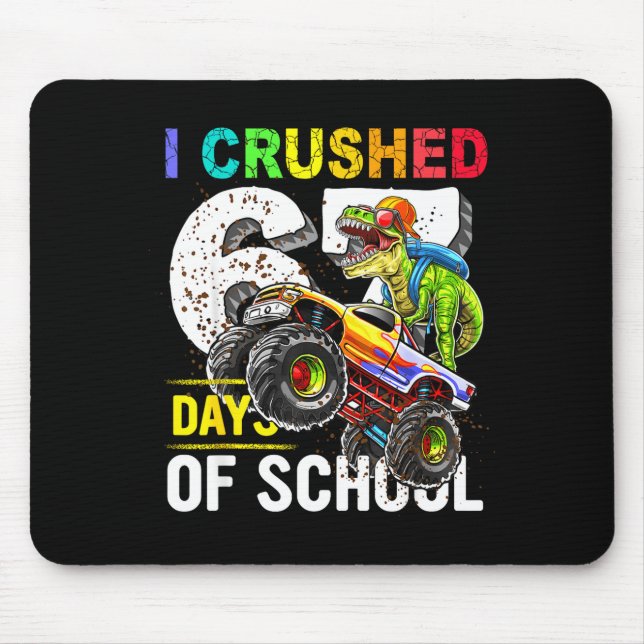 I Crushed 67 Days Of School Funny Six Seven Meme B Mouse Pad (Front)