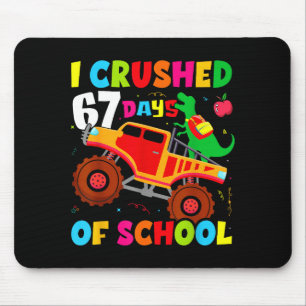 I Crushed 67th Day Of School Dinosaur 67 Days Of S Mouse Pad