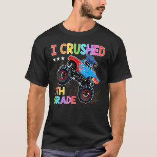 I Crushed 7th Grade Monster Truck Graduation  Boys T-Shirt