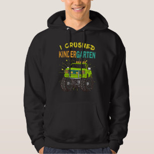 I Crushed Kindergarten Graduation Boys Monster Tru Hoodie