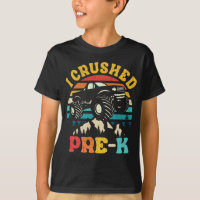 I Crushed PRE-K Monster Truck Graduation Cap Kids 