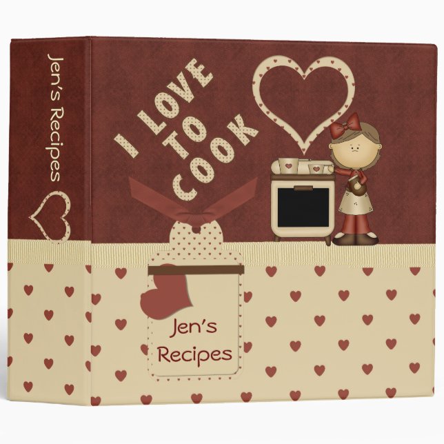 I ♥ Cuisiner le Classeur de recettes (Devant/Côté)