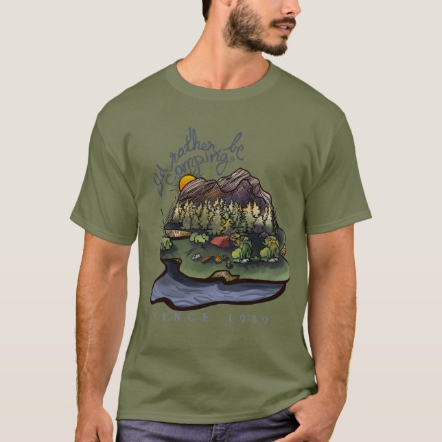 I’d Rather be Camping T-Shirt (Front)