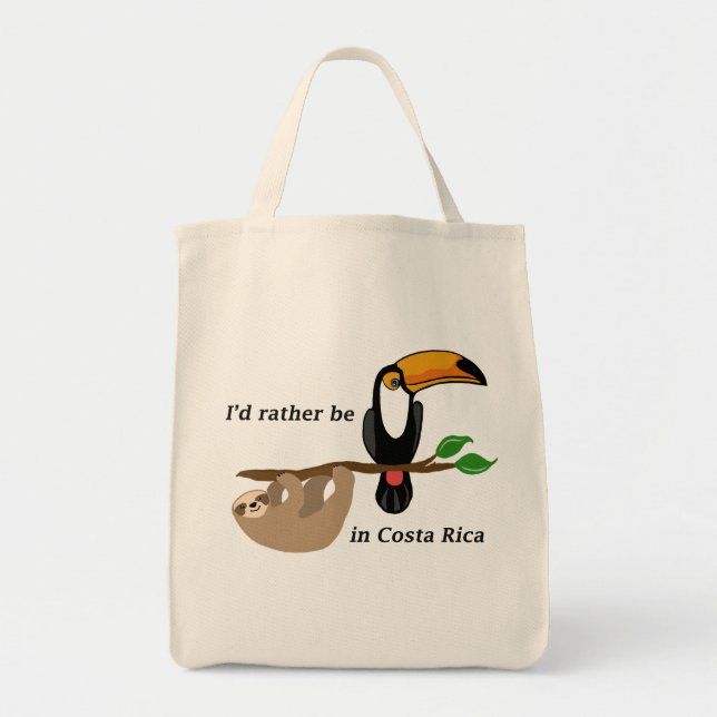 I’d rather be in Costa Rica, toucan Tote Bag (Front)
