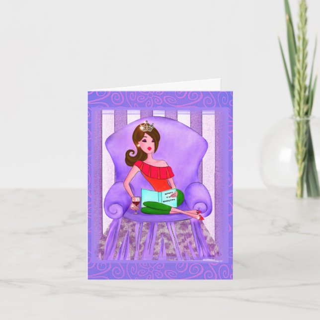 “I’d Rather Read A Book” Diva Card (Front)