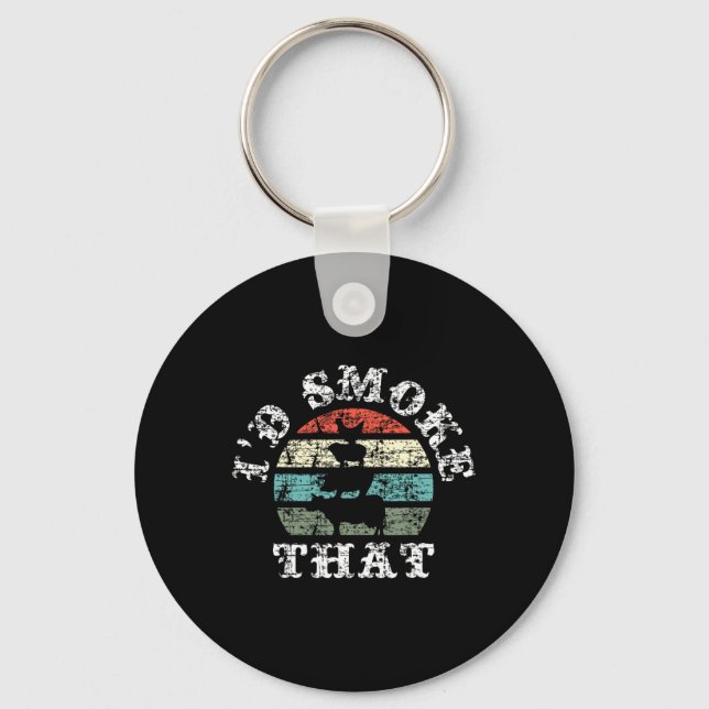 I´d Smoke That - Bbq  Keychain (Front)