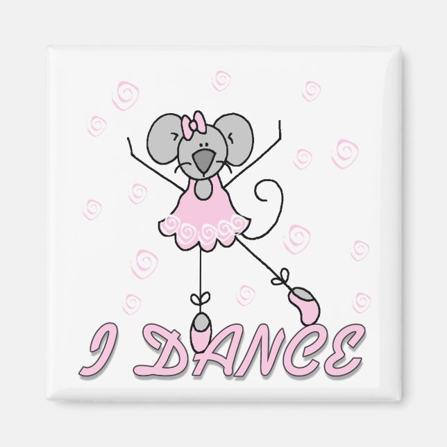 I Dance Mouse Magnet de ballet (Devant)