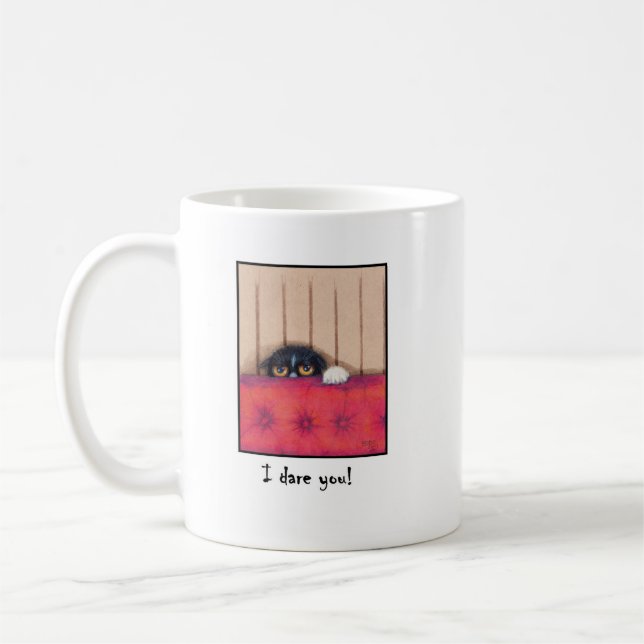 I Dare You kitten mug for left handed people (Left)