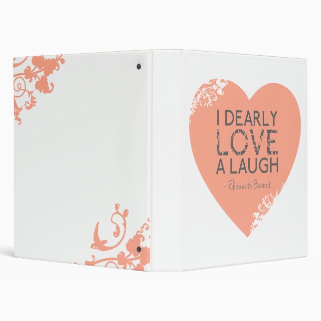 I Dearly Love A Laugh - Jane Austen Quote Binder (Background)
