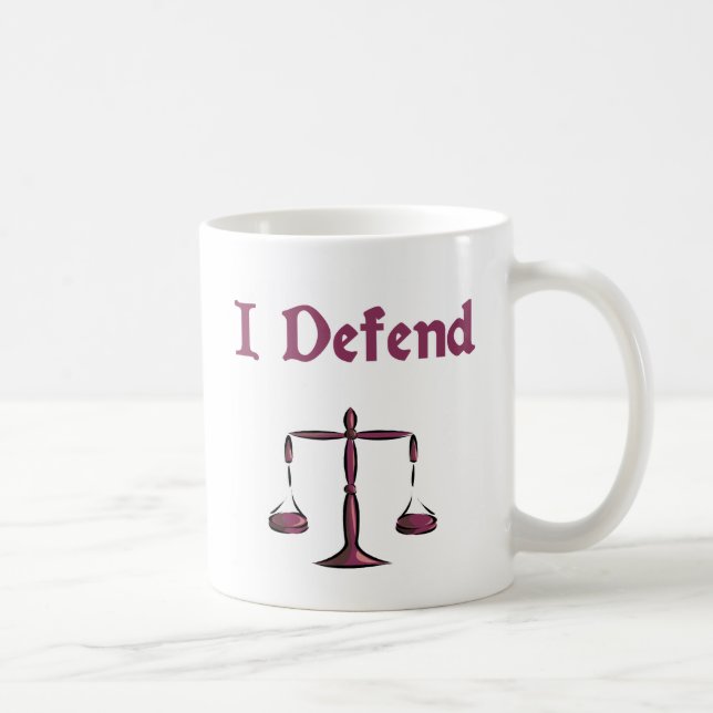 I Defend Lawyer Mug (Right)