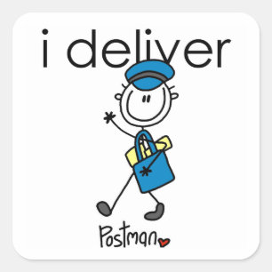 I Deliver Mail Carrier Square Sticker