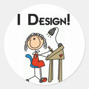 I Design Tshirts and Gifts Classic Round Sticker