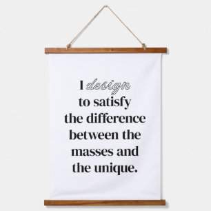 I Design Wood Topped Wall Tapestry