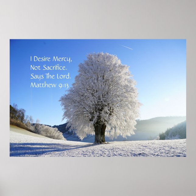 I Desire Mercy, Not Sacrifice. Matthew 9:13 Poster (Front)