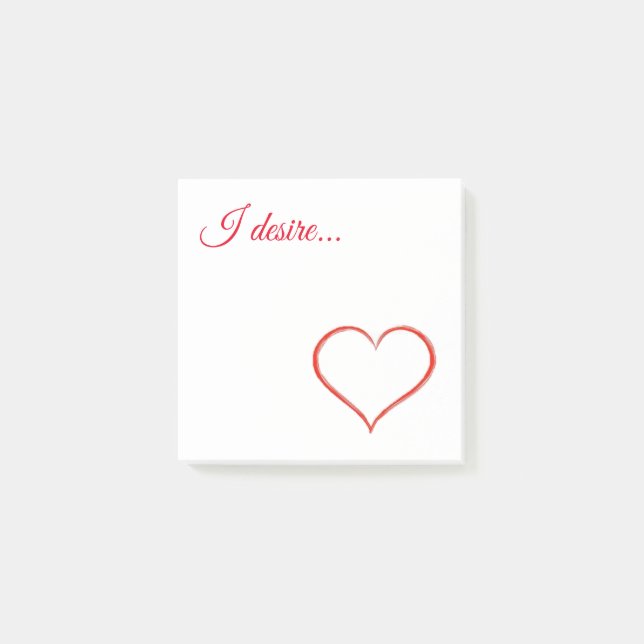 I desire post-it notes (Front)