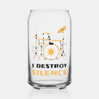 I Destroy Silence Funny Drummer